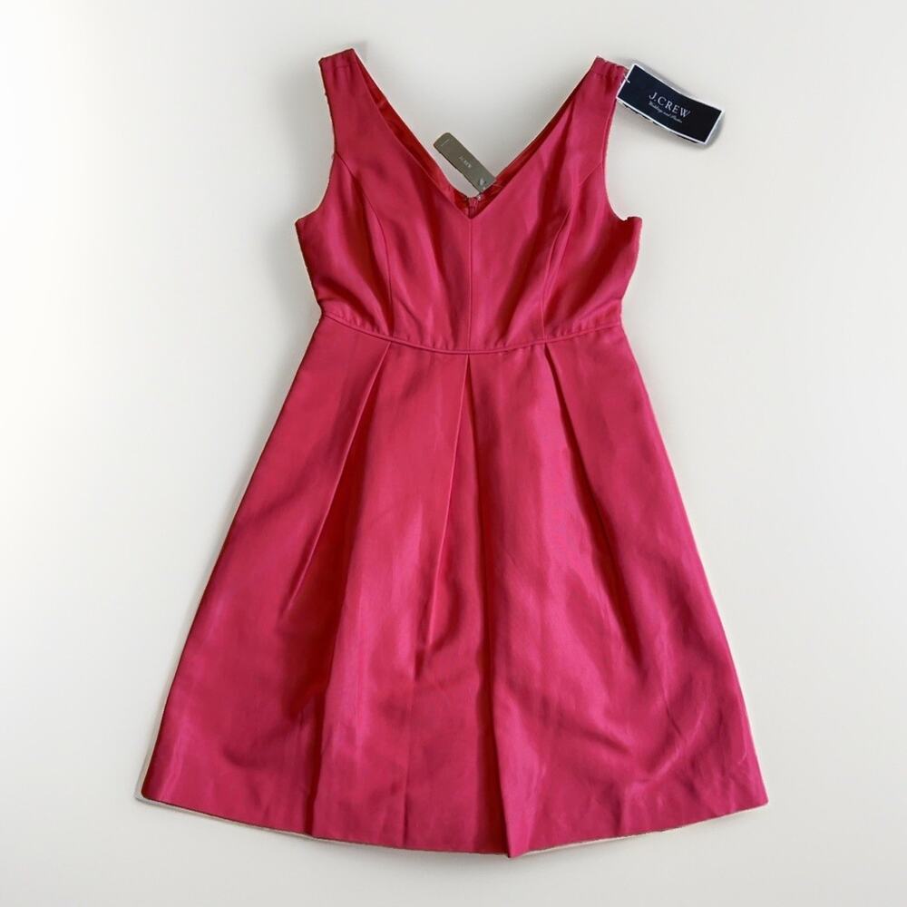 J Crew Kami Dress Classic Faille Coral Sunset Party / Wedding SIZE 4 NWT $199